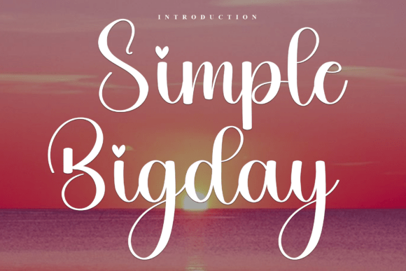 A Designer’s Look at the Simple Bigday Font