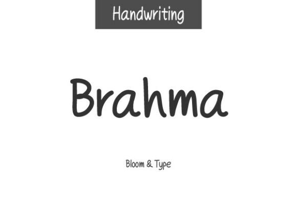 Brahma: A Friendly Handwritten Font for Editorial Projects