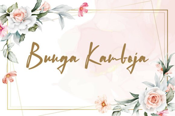 Bunga Kamboja: The Artistic Font for Your Brand Identity