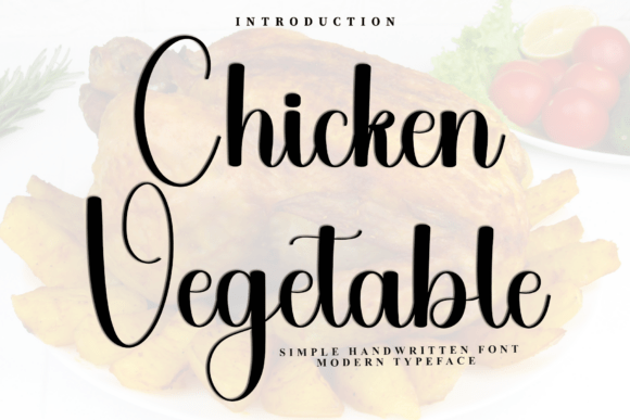 Chicken Vegetable Font for Your Brand Identity