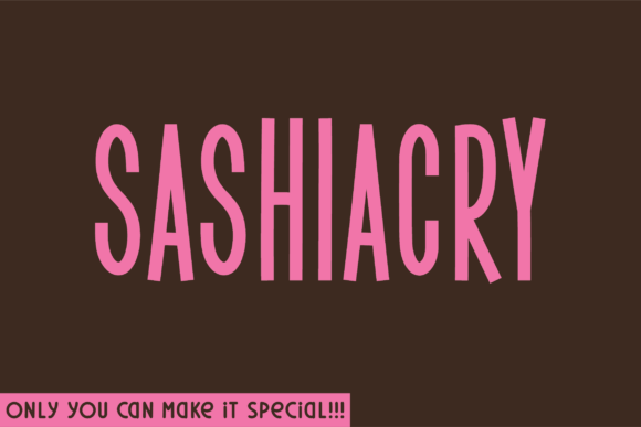 Sashiacry: A Unique Natural Script Font for Designers