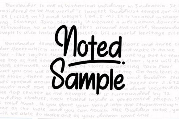 The Noted Simple Font: A Modern Handwritten Typeface for Creators