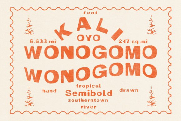 The Wonogomo Font: A Hand-Drawn Tropical Escape for Modern Marketers