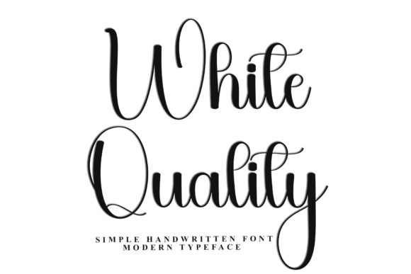 White Quality Font: A Soft, Distinctive Script for Modern Branding